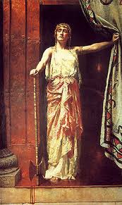 Queen Clytemnestra – After the murder (1882) artist John Collier (1850–1934) Guildhall Art Gallery (London)
