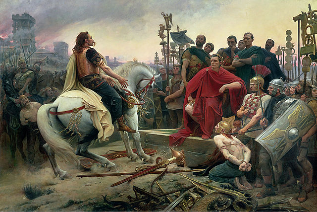 Vercingetorix Throws Down His Arms at the Feet of Julius Caesar", 1899, by Lionel Noel Royer